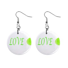 I Lovetennis Mini Button Earrings by Greencreations
