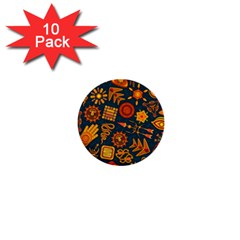 Pattern Background Ethnic Tribal 1  Mini Buttons (10 Pack) 