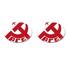 Logo Of United Left Political Coalition Of Spain Cufflinks (oval) by abbeyz71