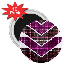 Fabric Tweed Purple Brown Pink 2 25  Magnets (10 Pack) 