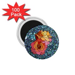 Pattern Rose Yellow Background 1 75  Magnets (100 Pack) 