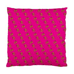 No Step On Snek Pattern Pink Background Meme Standard Cushion Case (one Side) by snek