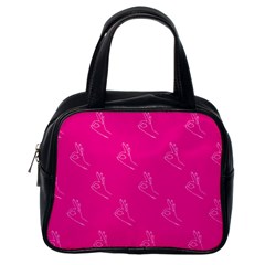 A-ok Perfect Handsign Maga Pro-trump Patriot On Pink Background Classic Handbag (one Side) by snek