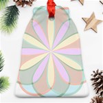 Flower Stained Glass Window Symmetry Ornament (Bell) Front
