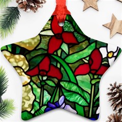 Stained Glass Art Window Church Star Ornament (two Sides)