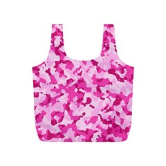 Standard Pink Camouflage Army Military Girl Funny Pattern Full Print Recycle Bag (s) by snek