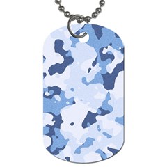 Standard Light Blue Camouflage Army Military Dog Tag (one Side) by snek