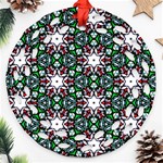 Stained Glass Pattern Church Window Round Filigree Ornament (Two Sides) Back