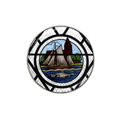 Window Image Stained Glass Hat Clip Ball Marker