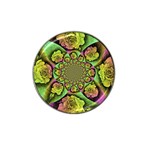Rose Painted Kaleidoscope Colorful Hat Clip Ball Marker (10 pack) Front