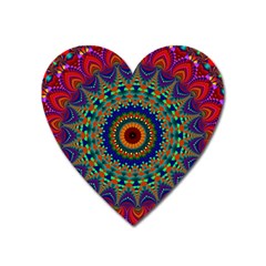 Kaleidoscope Mandala Pattern Heart Magnet