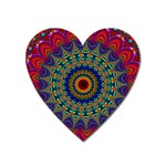 Kaleidoscope Mandala Pattern Heart Magnet Front