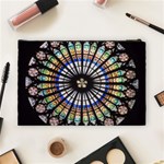 Stained Glass Cathedral Rosette Cosmetic Bag (Large) Back
