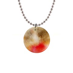 Abstract Space Watercolor 1  Button Necklace by Alisyart