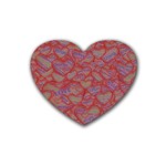 Love Hearts Valentines Connection Rubber Coaster (Heart)  Front