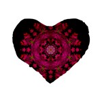 The Star Above Everything Shining Clear And Bright Standard 16  Premium Flano Heart Shape Cushions Back