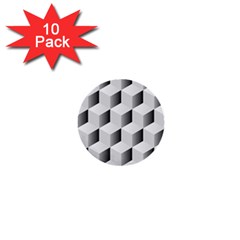 Cube Isometric 1  Mini Buttons (10 Pack)  by Mariart