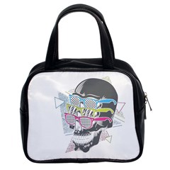 Illustration Skull Rainbow Classic Handbag (two Sides) by Mariart