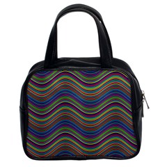 Ornamental Line Abstract Classic Handbag (two Sides) by Alisyart