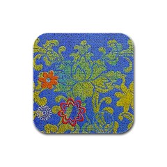 Paint Concrete Old Rough Textured Rubber Square Coaster (4 Pack) 