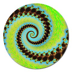 Fractal Julia Mandelbrot Art Magnet 5  (round)