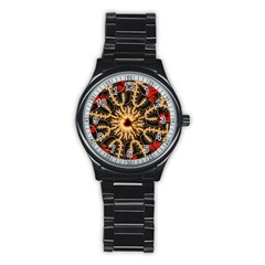Fractal Julia Mandelbrot Art Stainless Steel Round Watch