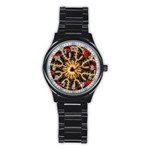 Fractal Julia Mandelbrot Art Stainless Steel Round Watch Front