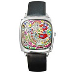 Supersonic Pyramid Protector Angels Square Metal Watch Front