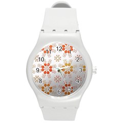 Wallpaper Pattern Abstract Round Plastic Sport Watch (m)