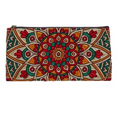Mandala - Red & Teal Pencil Cases by WensdaiAmbrose