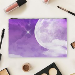 Purple Sky Star Moon Clouds Cosmetic Bag (large)
