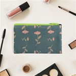 Florets in Grey Cosmetic Bag (XS) Back