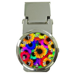 Sunflower Colorful Money Clip Watches by Mariart