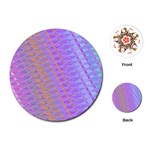 Diagonal Line Design Art Playing Cards (Round) Front