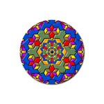 Background Image Pattern Rubber Coaster (Round)  Front