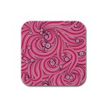Pattern Doodle Design Drawing Rubber Square Coaster (4 pack)  Front