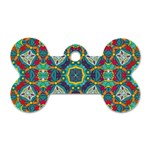 Farbenpracht Kaleidoscope Art Dog Tag Bone (One Side) Front