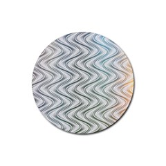Abstract Geometric Line Art Rubber Coaster (round) 