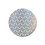 Abstract Geometric Line Art Rubber Coaster (Round)  Front