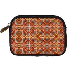 Tile Background Image Pattern Digital Camera Leather Case
