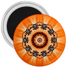 Abstract Kaleidoscope Colorful 3  Magnets
