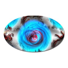 Abstract Kaleidoscope Pattern Oval Magnet