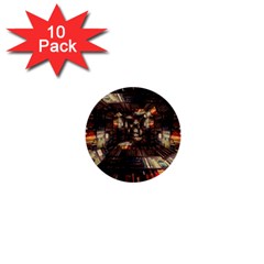 Library Tunnel Books Stacks 1  Mini Buttons (10 Pack) 