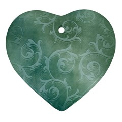 Background Green Structure Texture Heart Ornament (two Sides) by Alisyart