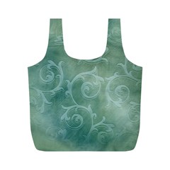 Background Green Structure Texture Full Print Recycle Bag (m) by Alisyart