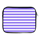 Lilac Purple Stripes Apple iPad 2/3/4 Zipper Cases Front