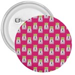 Ghost Pet Pink 3  Buttons Front