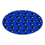 Eyes Blue Oval Magnet Front