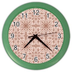 Ornamental Brown Color Wall Clock by snowwhitegirl