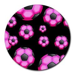Wallpaper Ball Pattern Pink Round Mousepads by Alisyart